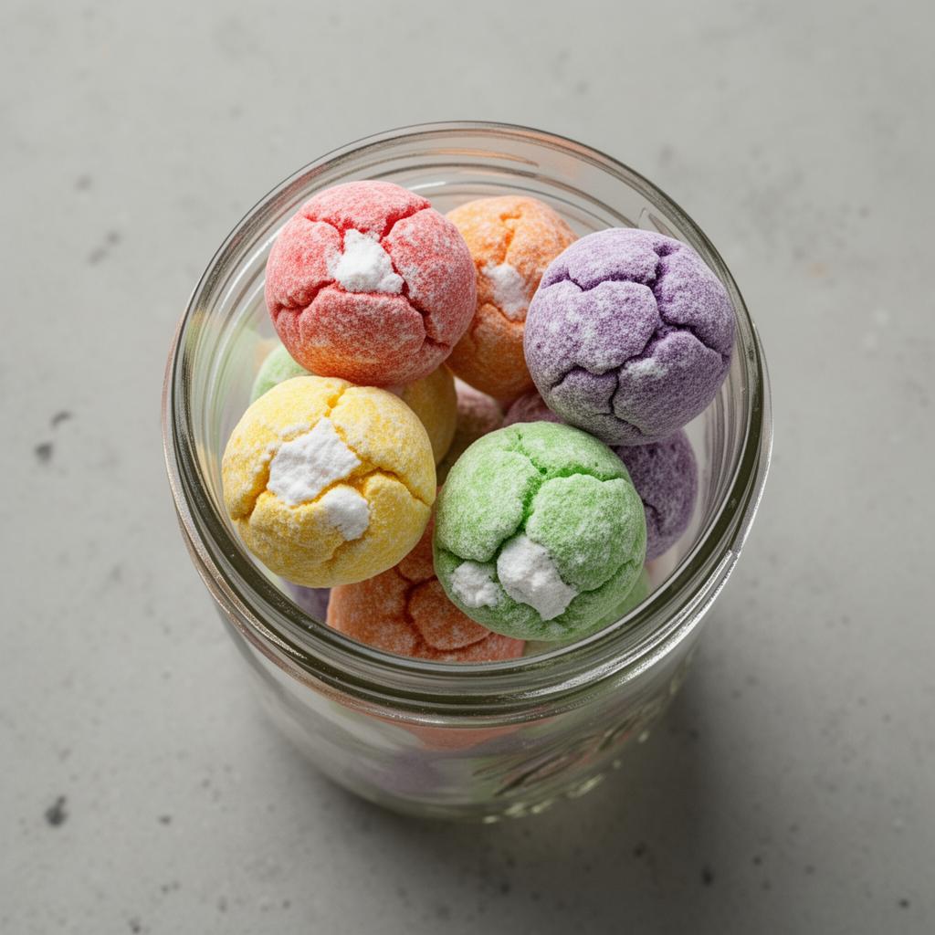 Vriesgedroogde Skittles-mix